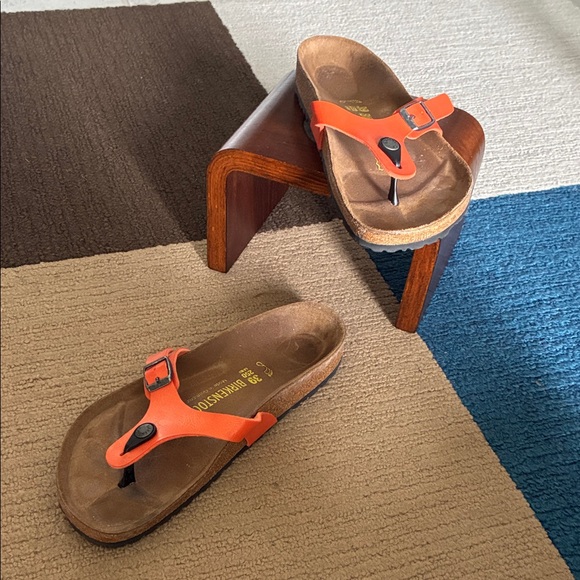 Birkenstock Women's Vibrant Orange Sandals - Picture 1 of 4